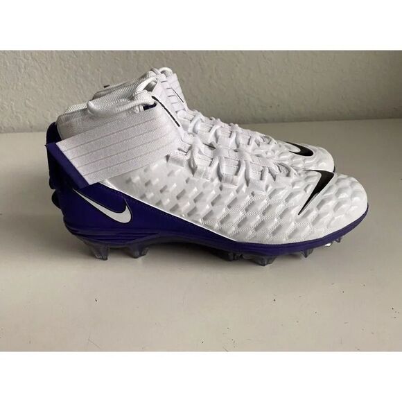 Nike Force Savage Pro 2 Football Cleats White Purple Court BV3969-100 Men’s 13.5 - Picture 4 of 10